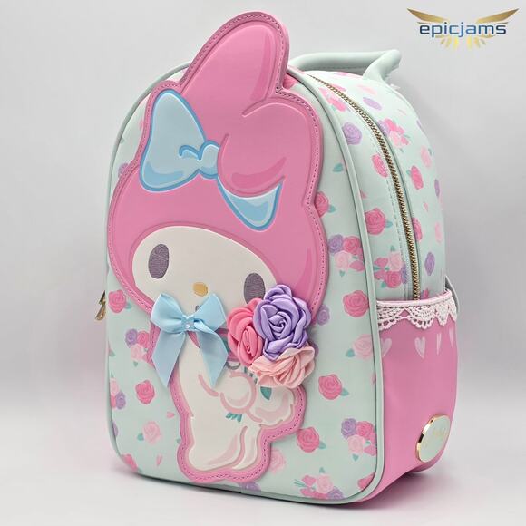 Sanrio Hello Kitty and Friends My Melody Pastel Floral Mini Backpack Bag New - Picture 2 of 6